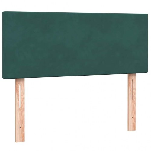 Kontinentalseng med madras 120x210 cm fløjl mørkegrøn