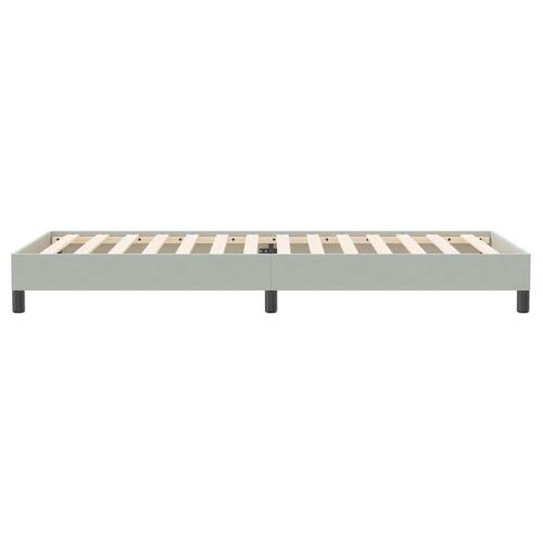 Kontinentalseng uden madras 90x220 cm fløjl lysegrå