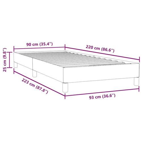 Kontinentalseng uden madras 90x220 cm fløjl lyserød