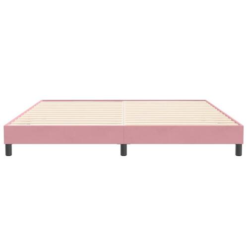 Kontinentalseng uden madras 200x210 cm fløjl lyserød