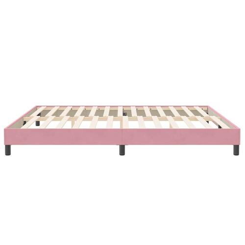 Kontinentalseng uden madras 200x210 cm fløjl lyserød