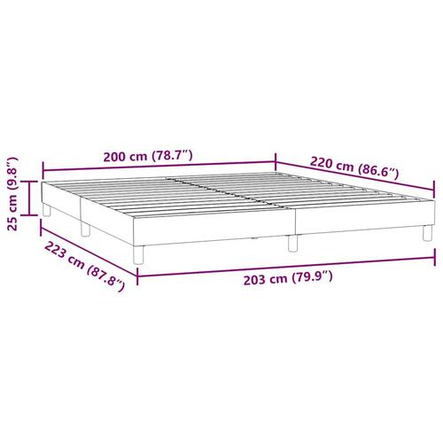 Kontinentalseng uden madras 200x210 cm fløjl lyserød