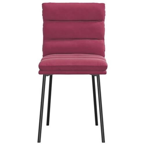 Spisebordsstole 6 stk. velour vinrød