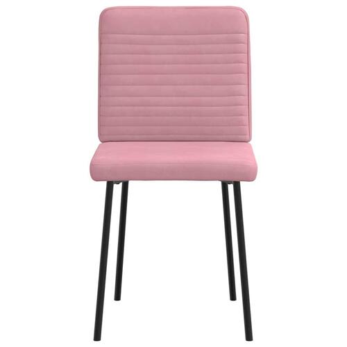 Spisebordsstole 6 stk. velour lyserød