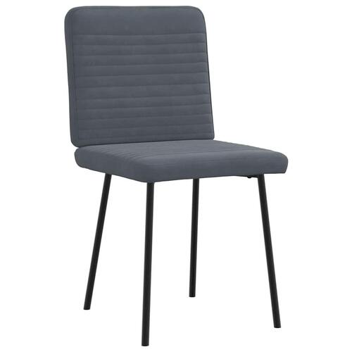Spisebordsstole 4 stk. velour mørkegrå