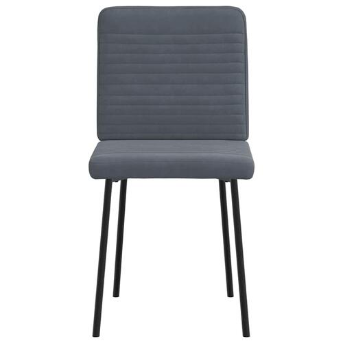 Spisebordsstole 4 stk. velour mørkegrå