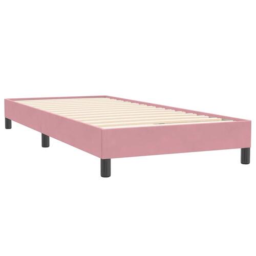 Kontinentalseng uden madras 80x220 cm fløjl lyserød
