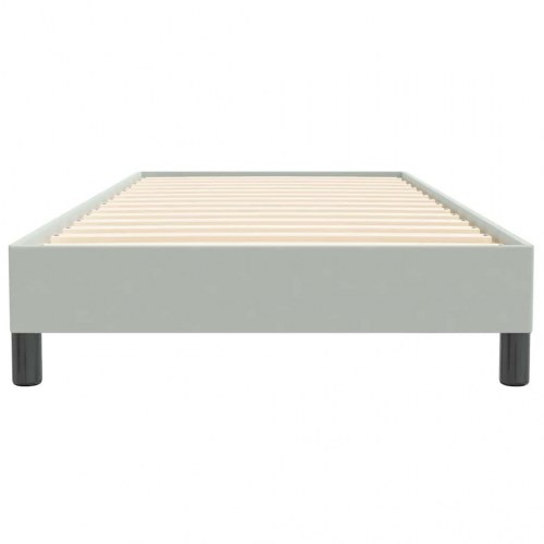 Kontinentalseng uden madras 80×220 cm - fløjl, lysegrå