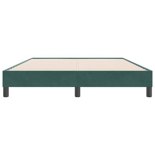 Kontinentalseng uden madras 160x220 cm fløjl mørkegrøn