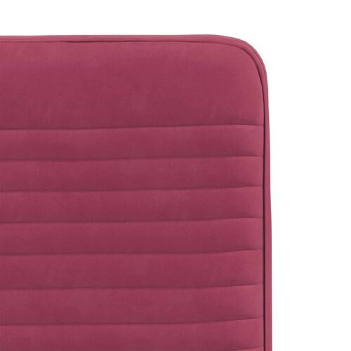 Spisebordsstole 6 stk. velour vinrød