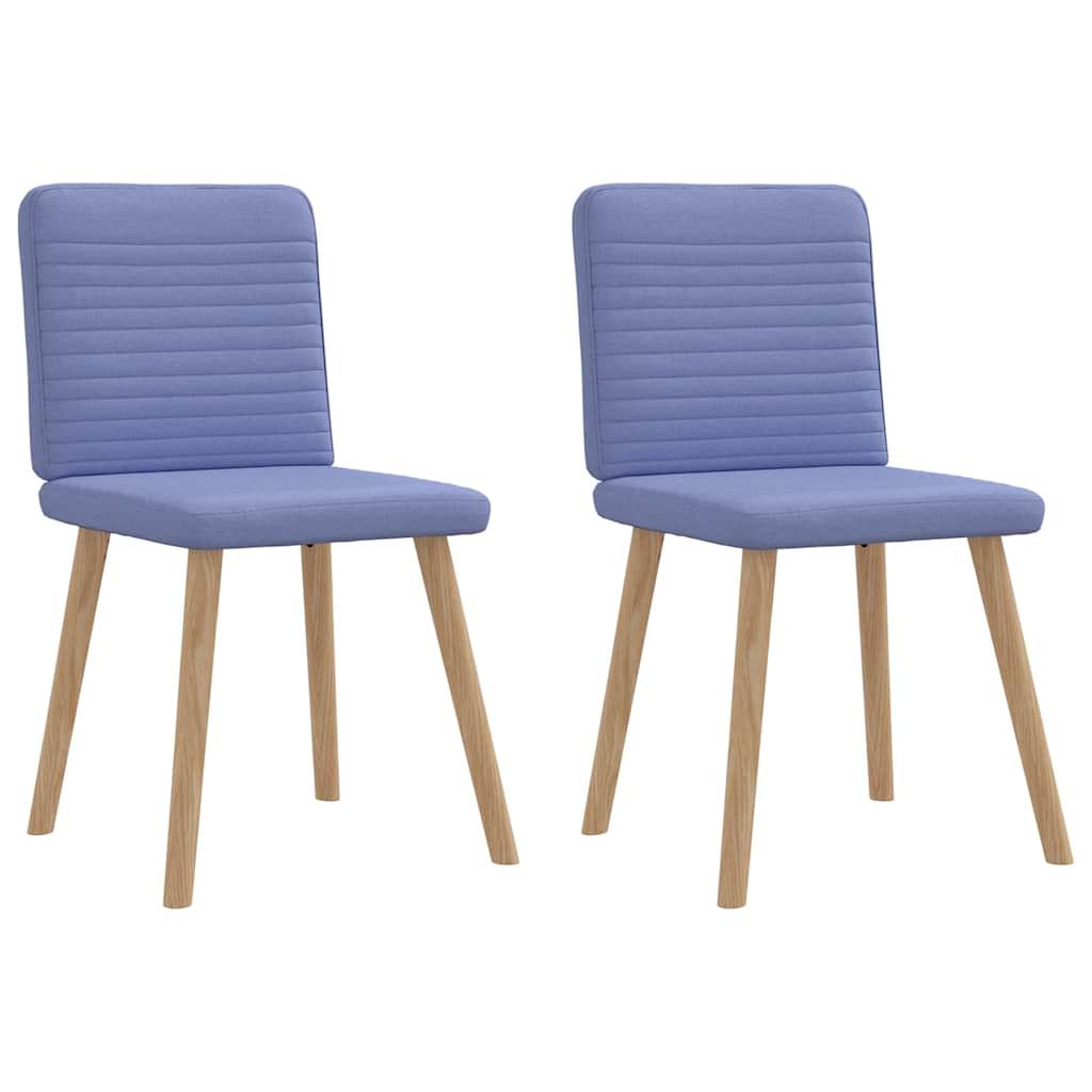 Spisebordsstole 2 stk. Jeans blåt stof