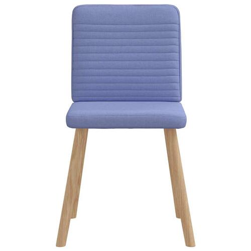 Spisebordsstole 2 stk. Jeans blåt stof