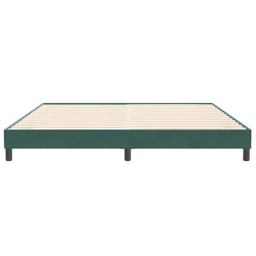 Kontinentalseng uden madras 200x210 cm fløjl mørkegrøn