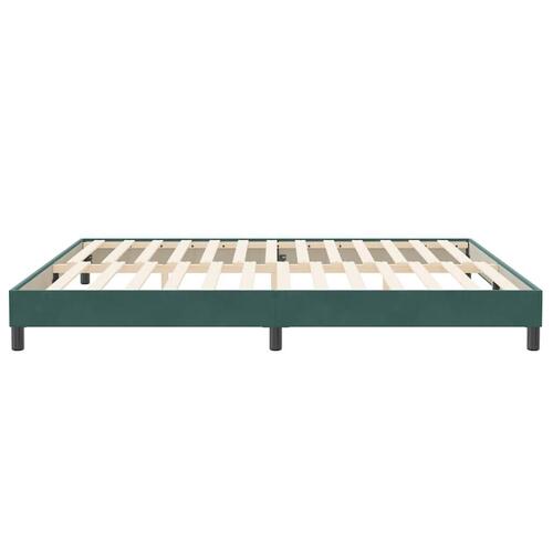 Kontinentalseng uden madras 200x210 cm fløjl mørkegrøn