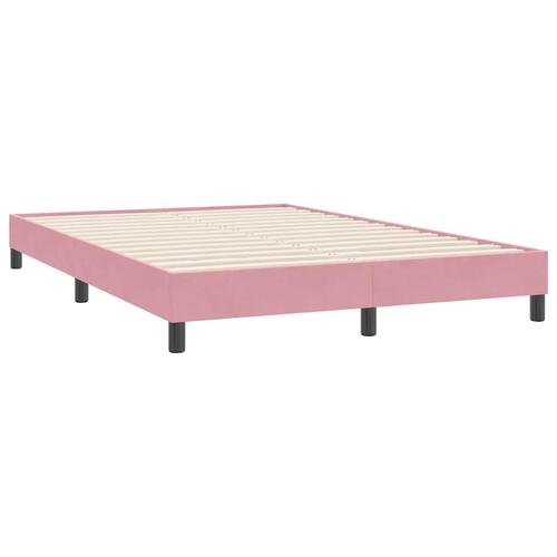 Kontinentalseng uden madras 160x220 cm fløjl lyserød