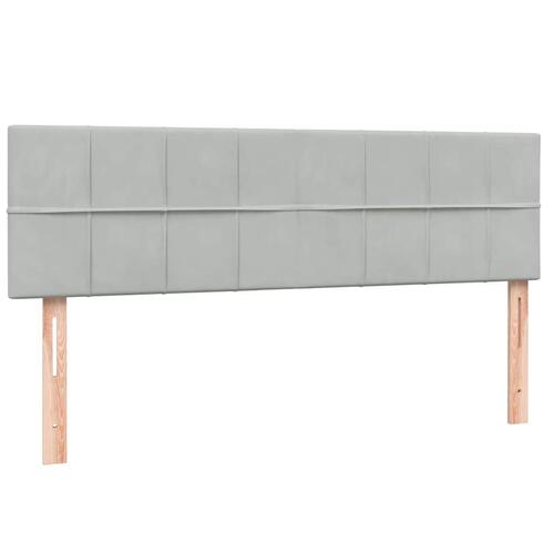 Kontinentalseng med madras 140x210 cm fløjl lysegrå