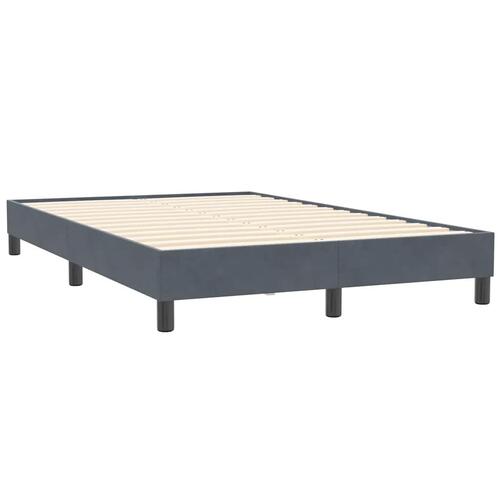 Kontinentalseng med madras 120x210 cm fløjl mørkegrå