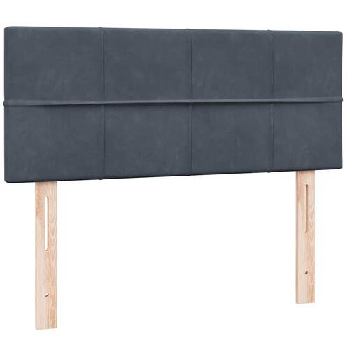 Kontinentalseng med madras 120x210 cm fløjl mørkegrå