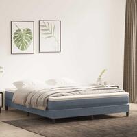 Kontinentalseng uden madras 180x220 cm fløjl mørkegrå