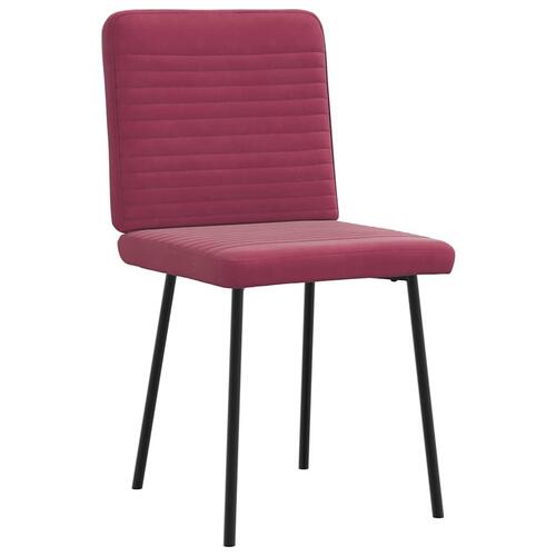 Spisebordsstole 4 stk. velour vinrød