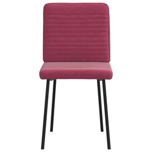 Spisebordsstole 4 stk. velour vinrød