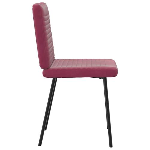 Spisebordsstole 4 stk. velour vinrød