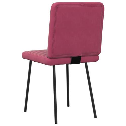 Spisebordsstole 4 stk. velour vinrød