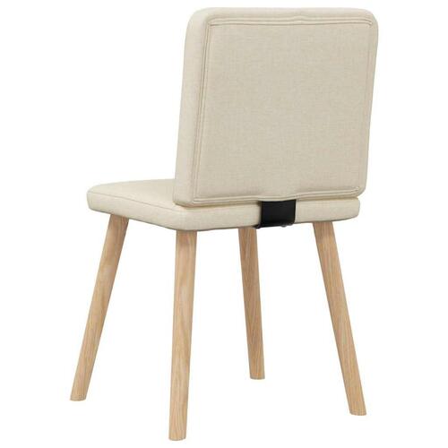 Spisebordsstole 6 stk. stof cremefarvet