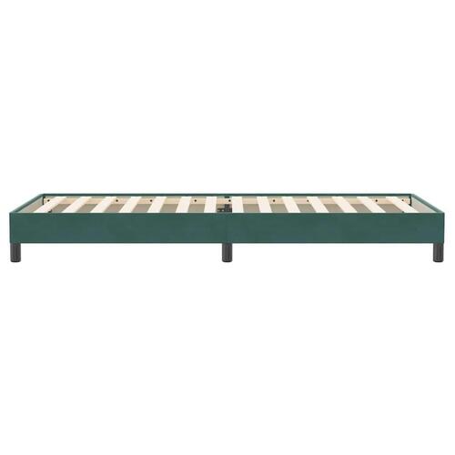 Kontinentalseng uden madras 90x220 cm fløjl mørkegrøn