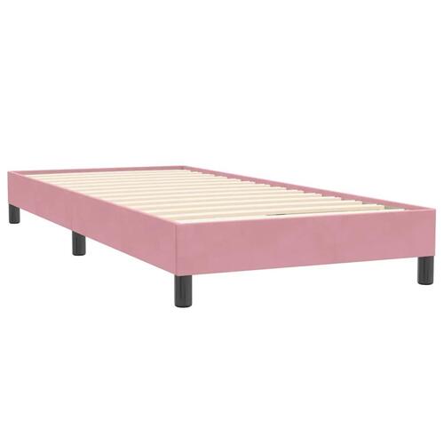 Kontinentalseng uden madras 100x220 cm fløjl lyserød