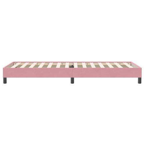 Kontinentalseng uden madras 100x220 cm fløjl lyserød