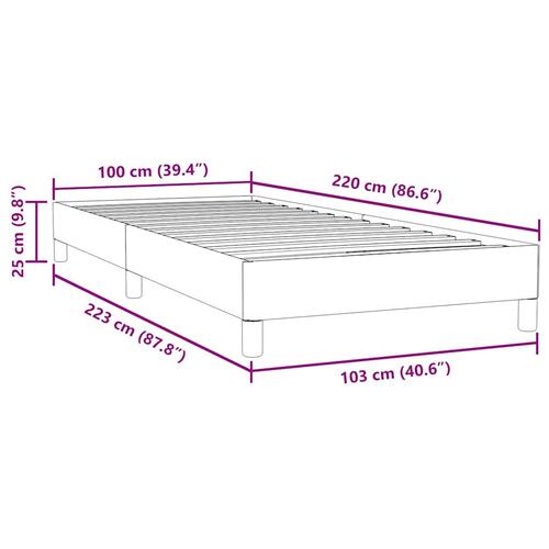 Kontinentalseng uden madras 100x220 cm fløjl lyserød