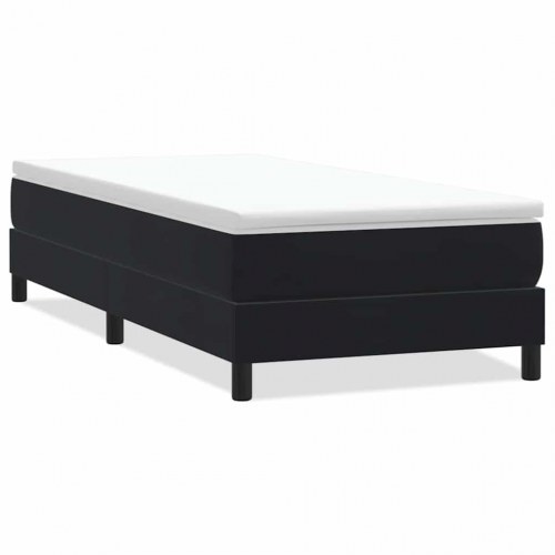 Kontinentalseng uden madras 80×220 cm - fløjl, sort