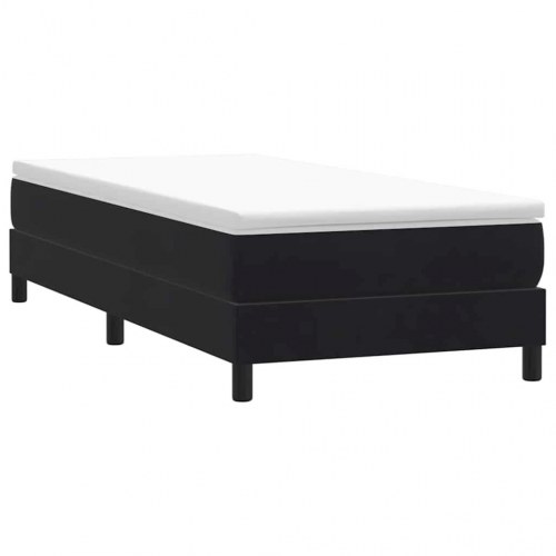 Kontinentalseng uden madras 80×220 cm - fløjl, sort