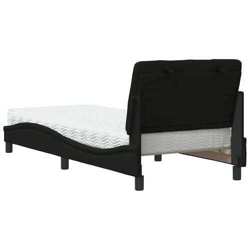 Seng med madras 80x200 cm stof sort