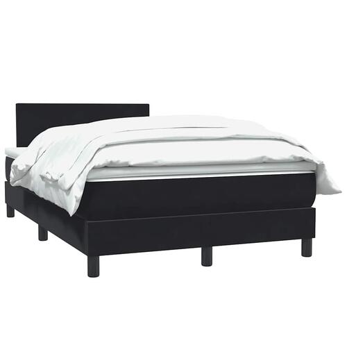 Kontinentalseng med madras 120x210 cm fløjl sort