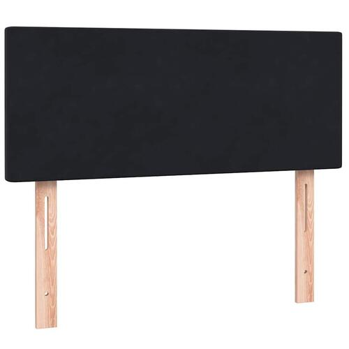 Kontinentalseng med madras 120x210 cm fløjl sort