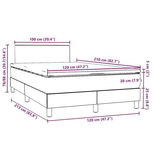 Kontinentalseng med madras 120x210 cm fløjl sort