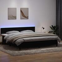 Kontinentalseng med madras 200x210 cm fløjl sort