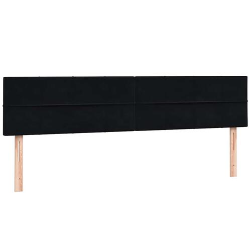 Kontinentalseng med madras 200x210 cm fløjl sort