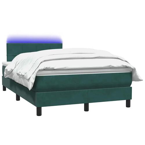 Kontinentalseng med madras 120x210 cm fløjl mørkegrøn