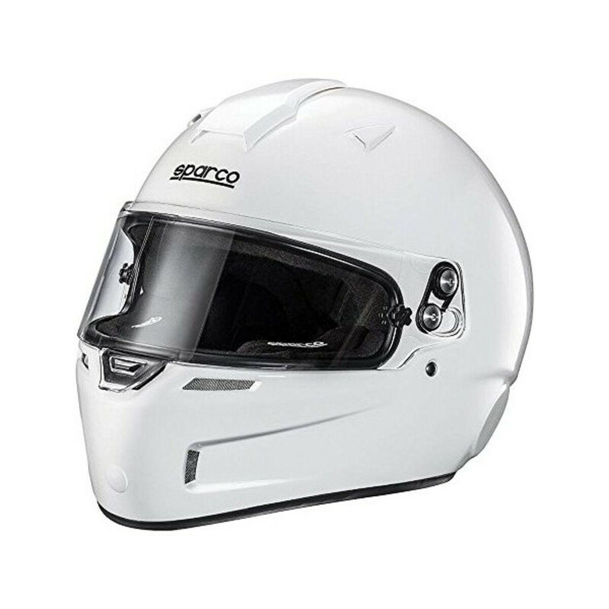 Sparco SKY KF-5W fuldface hjelm - kevlar/fiberglas, hvid (XS)
