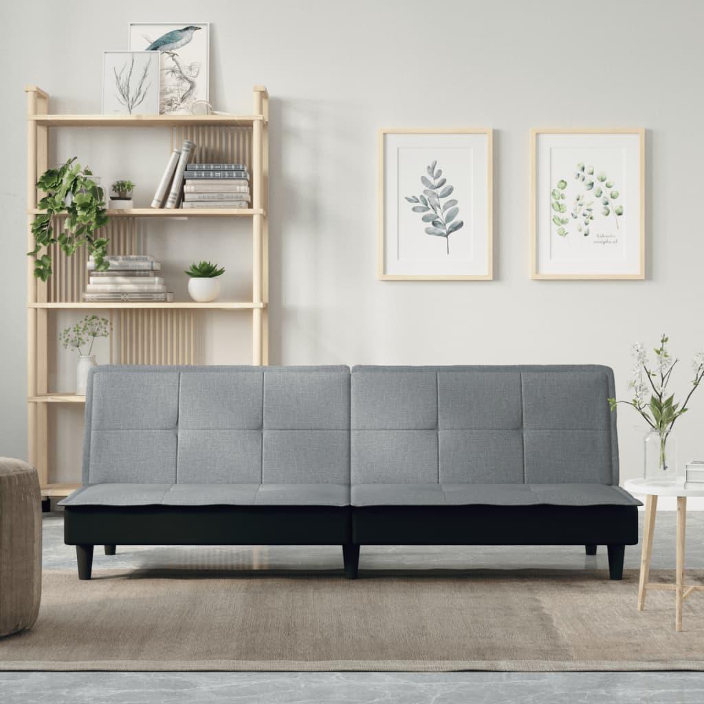 Sovesofa stof lysegrå
