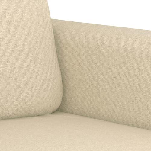 3 personers sofa med puder stof cremefarvet