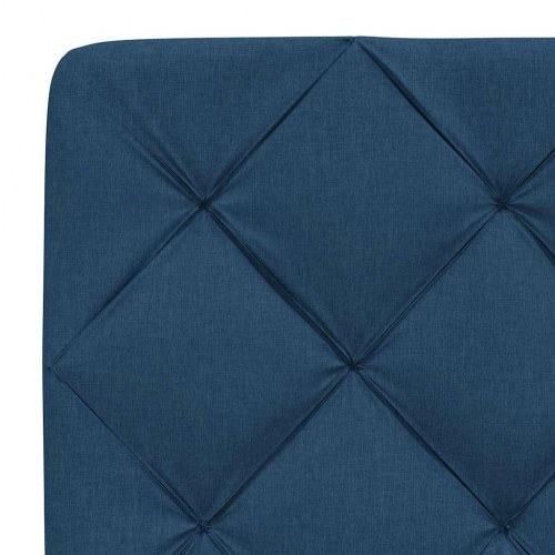 Sengeramme uden madras 80×200 cm i stof - blå, med hovedgærde