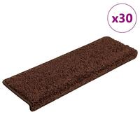 Trappemåtter 30 stk. 65x21x4 cm brun