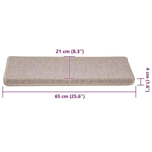 Trappemåtter 30 stk. 65x21x4 cm gråbrun