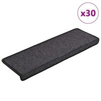Trappemåtter 30 stk. 65x21x4 cm antracitgrå