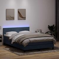 Kontinentalseng med madras 140x210 cm fløjl mørkegrå
