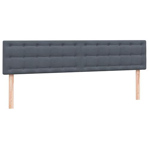 Kontinentalseng med madras 180x210 cm fløjl mørkegrå